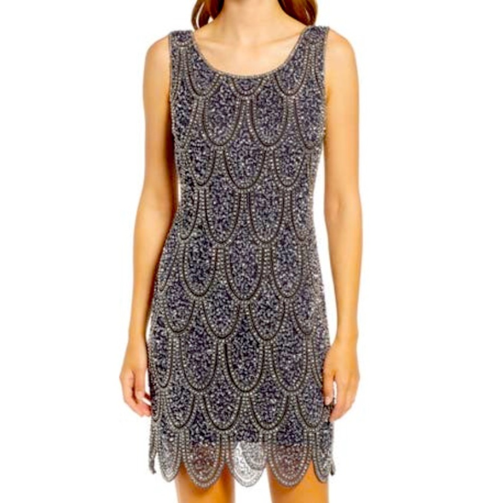 Pizarro Nights Beaded Sequin Cocktail Dress Size 18 New with tags!